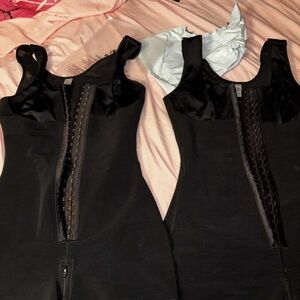 Black Front-Closure Shapewear Bodysuit (Lot of 2) Faja